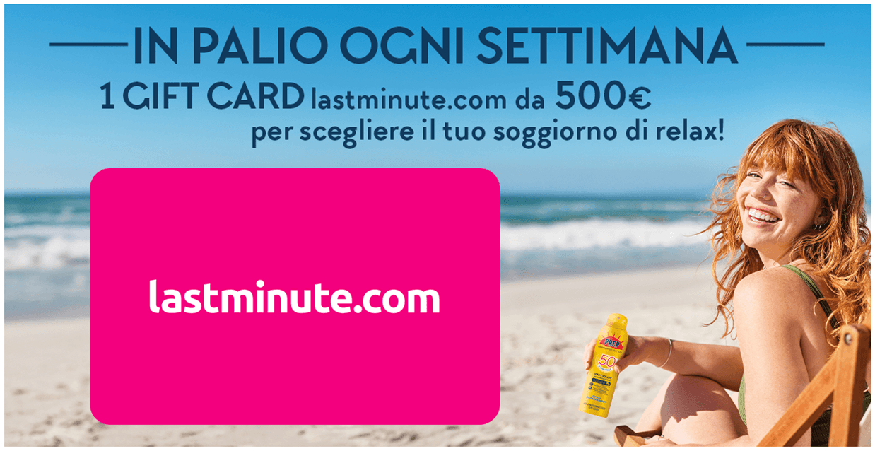 In palio ogni settimana una gift card lastminute.com da 500€